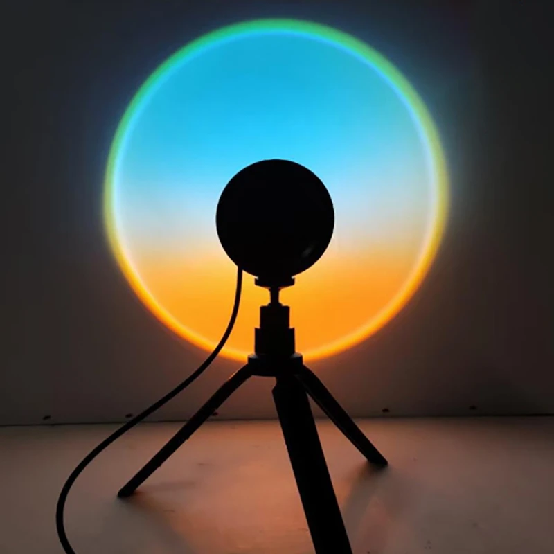 Sunset Lamp Projection Sunlight Lamp Night Light with Remote Projector LED Atmosphere Rainbow Light Romantic Room Decoration night lamp Night Lights