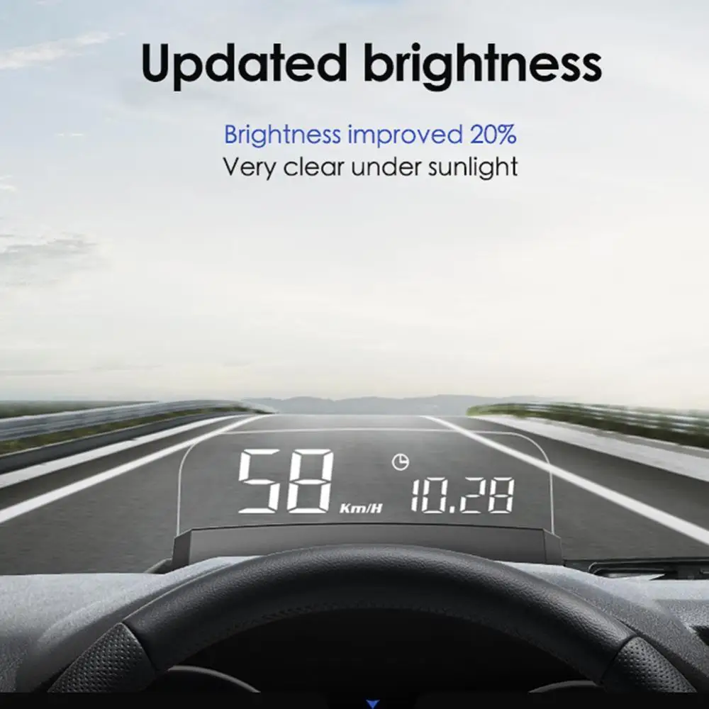 

OBD2 HUD Mirror L3 Car Head Up Display Windshield Speed Projector Digital Speedometer On-Board Computer Fuel Mileage Temp