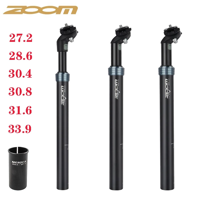 ZOOM MTB bike seatpost 27 2/31.6/28.6/30.4/30.8/33.9mm adjustable shock absorbing seatpost