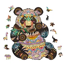 

Unique Panda 3D Wooden Puzzle For Adult Kids Jigsaw Puzzles Animal Puzzles Boutique Gift Box Packaging Children Christmas Gifts