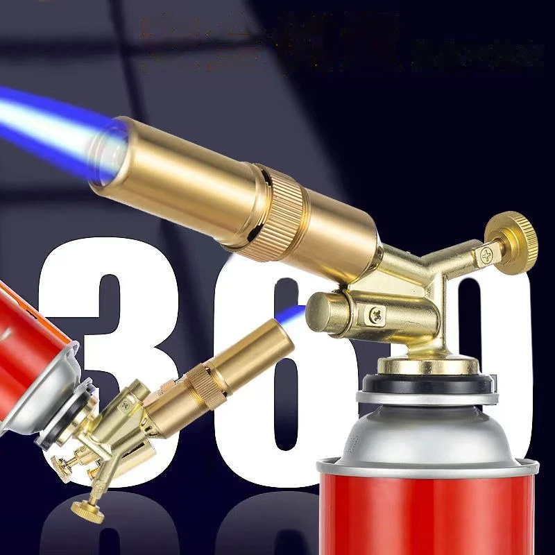 Portable Welding Gas Torch Flame Butane Burner Outdoor Camping BBQ Lighter Flamethrower gas torch welding torch butane torch gas burner 1Pcs Kitchen Supplies