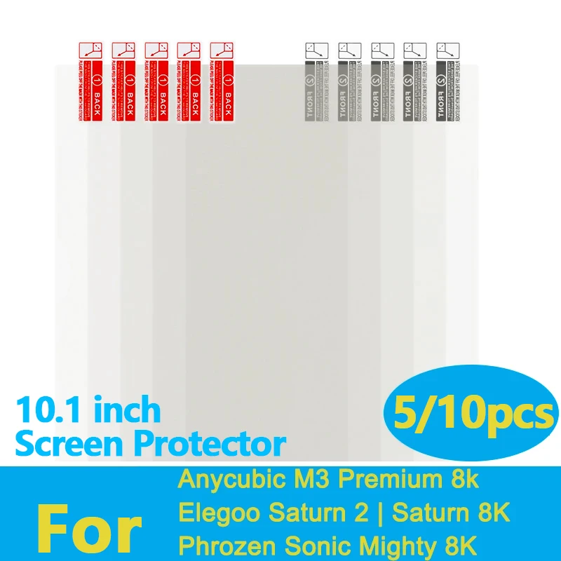 5/10Pcs Stampante 3D Pellicola Salvaschermo Da 10.1 Pollici Per Anycubic M3 Premium Elegoo Saturn 2 Saturn 8K Sonic Mighty 8K Pellicola Protettiva
