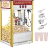 Popcorn Machine with 8 Ounce Kettle Makes Up to 32 Cups, Commercial Popcorn Machine Countertop Popcorn Maker w/Stainless Steel S 1