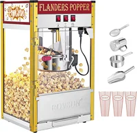 Popcorn Machine with 8 Ounce Kettle Makes Up to 32 Cups, Commercial Popcorn Machine Countertop Popcorn Maker w/Stainless Steel S 1