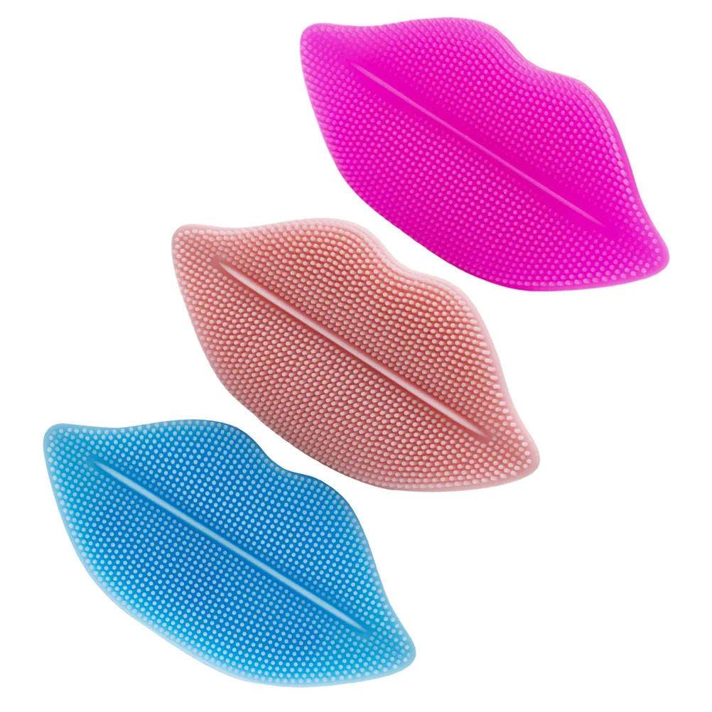 

3 Pcs Silicone Lip Brush Scrubber Exfoliator Tool Cleansing Silica Gel Face for