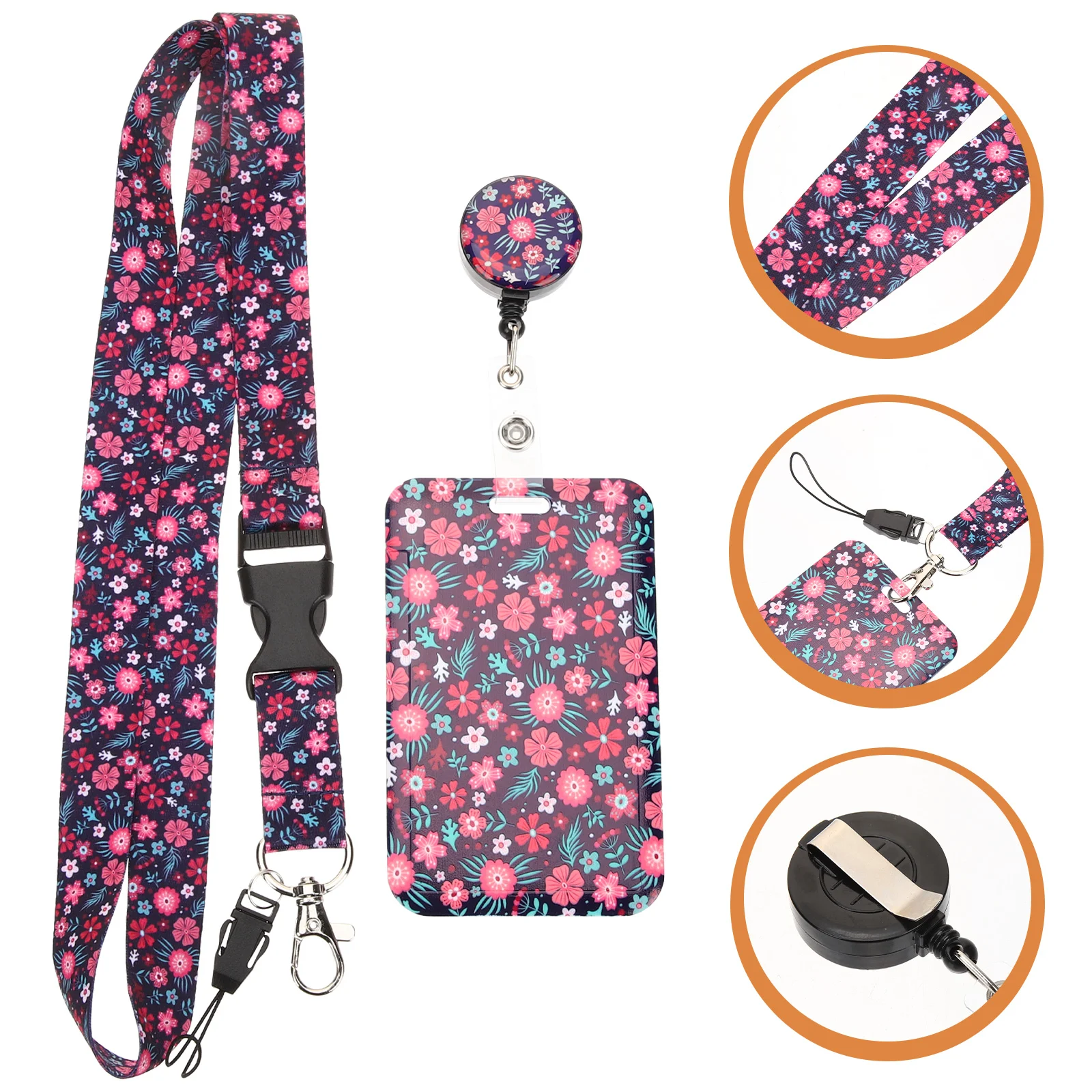 

1 Set Working Badge Holder Bus Card ID Card Cover Entrance Guard Card Hanger