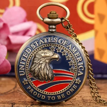 Eagle Pattern Quartz Pendant/Pocket Watch