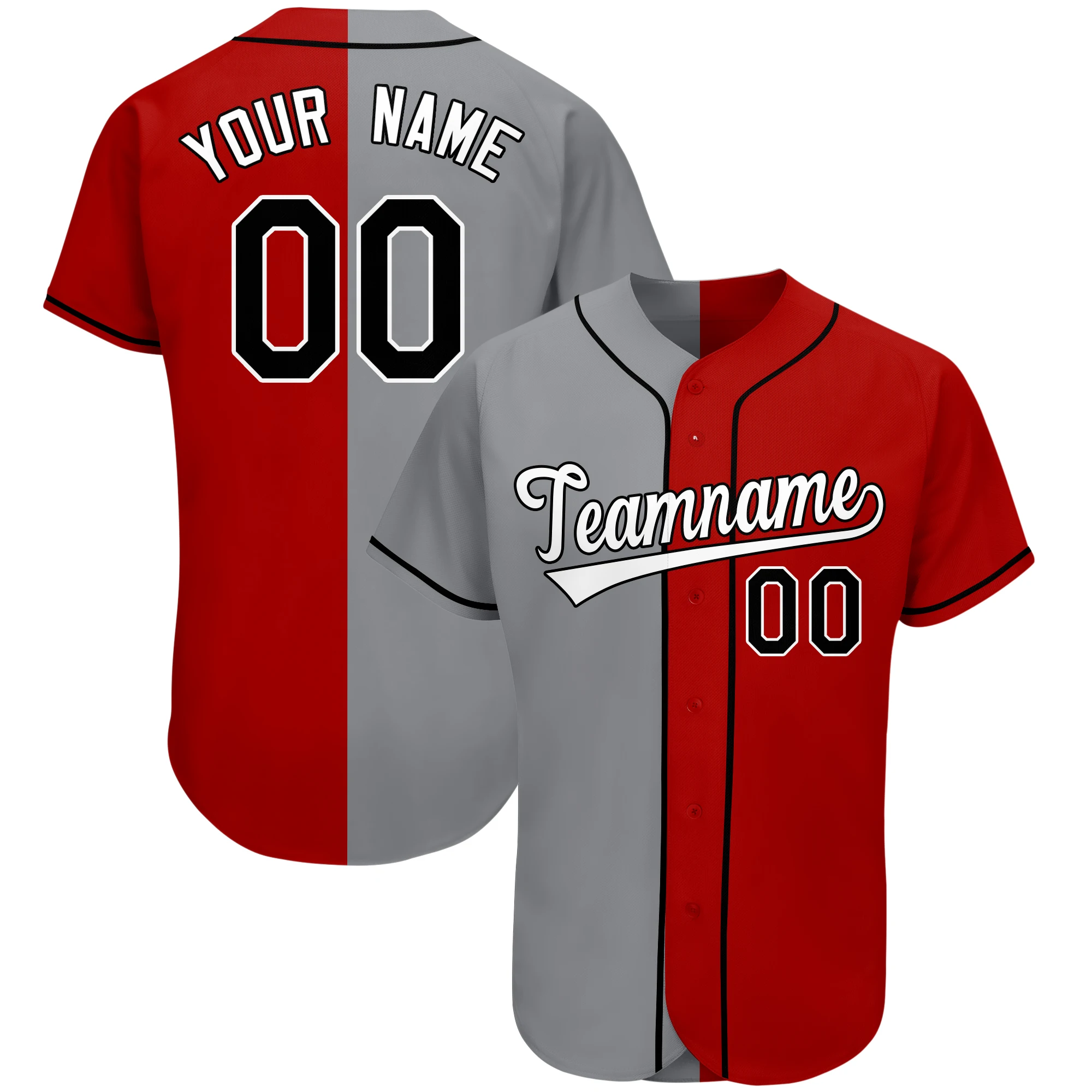 Jersey Baseball Shirt Print Letters Team Names&Number Softball Training Uniform Personalized Color Contrast Men/Kids