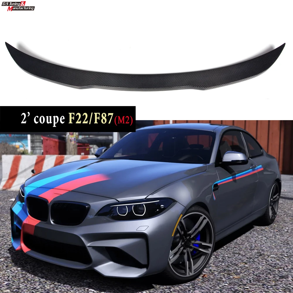 

F22 F23 F87 M2 Real Carbon Fiber Rear Trunk Spoiler Wing For BMW 2 Seris Coupe 2014 -2019 M235i 218i 220i Car Boot Lid Lip Tail