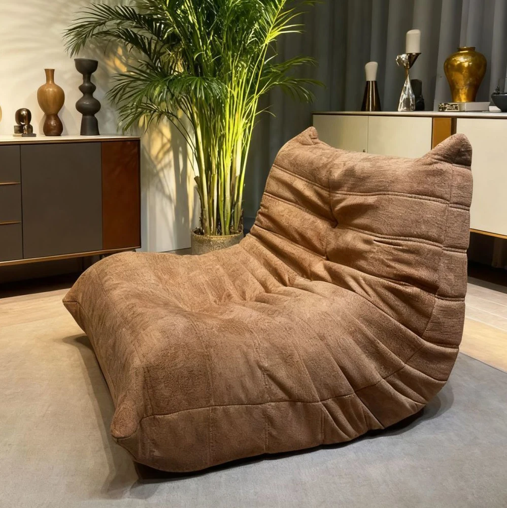 Fasulye Torbası Koltuk, Şömine Yanı Koltuğu, Yetişkinler ve Gençler için Yer Sofası, Oturma Odası, Yatak Odası, Ofis için Hafızalı Köpük Kanepe, Şönil Okuma Koltuğu