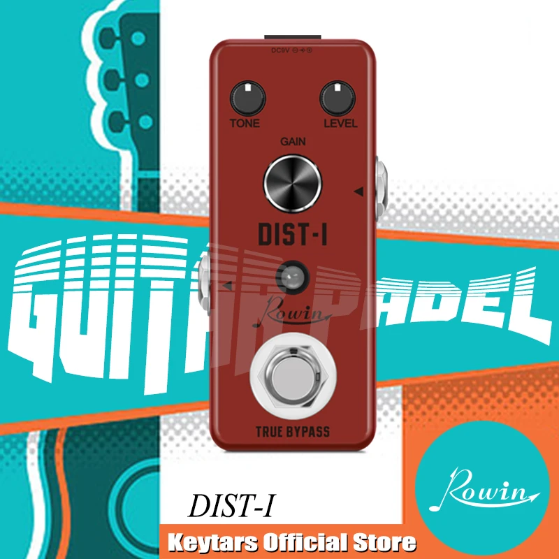 

Rowin LEF-301A Guitar Distortion Pedal Realistic Vintage British Amplifer Dist Pedals High Gain Distortion Effect