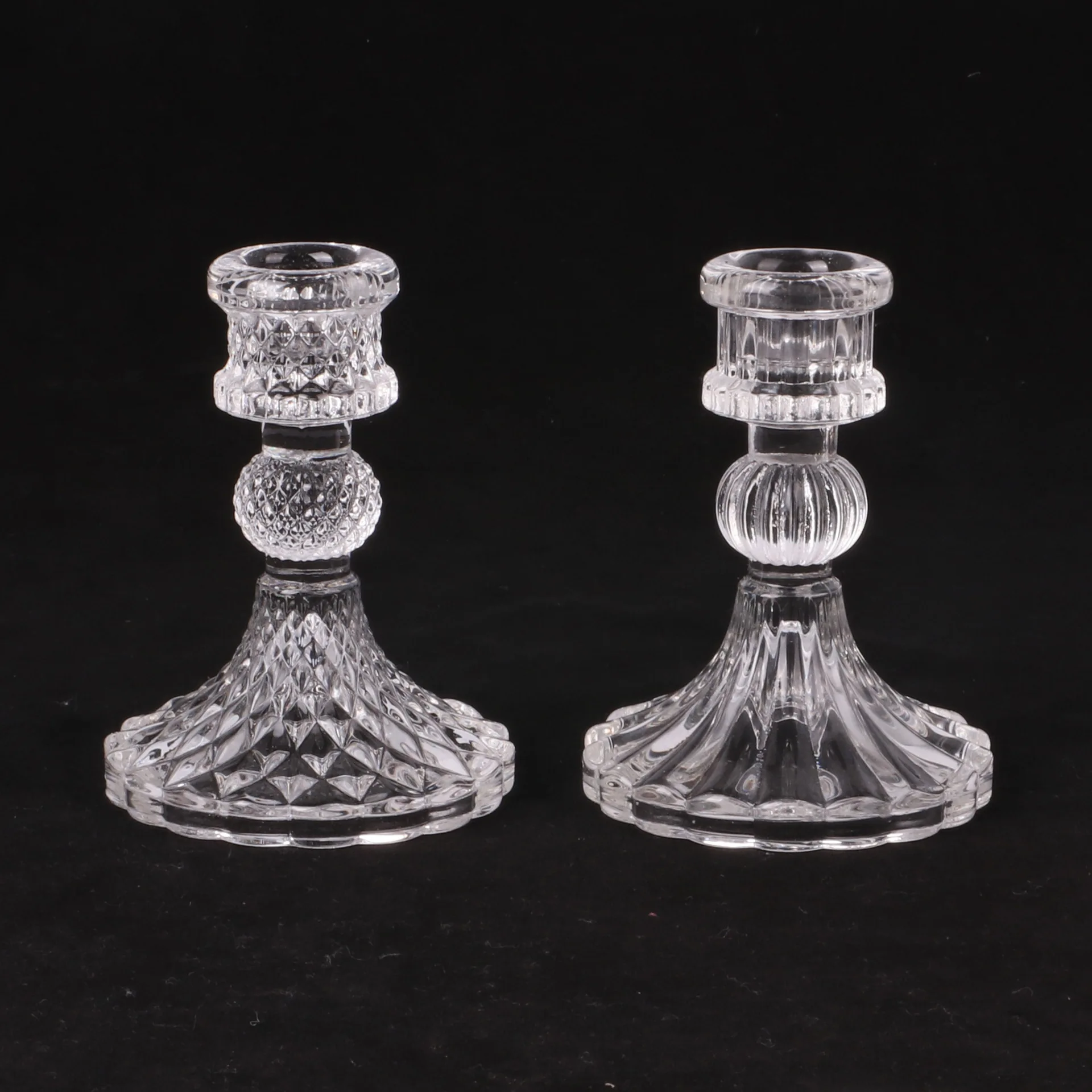 European Style Simple Glass Candle Holder Household Dining Table Candle Holder Creative Home Decor candle holders