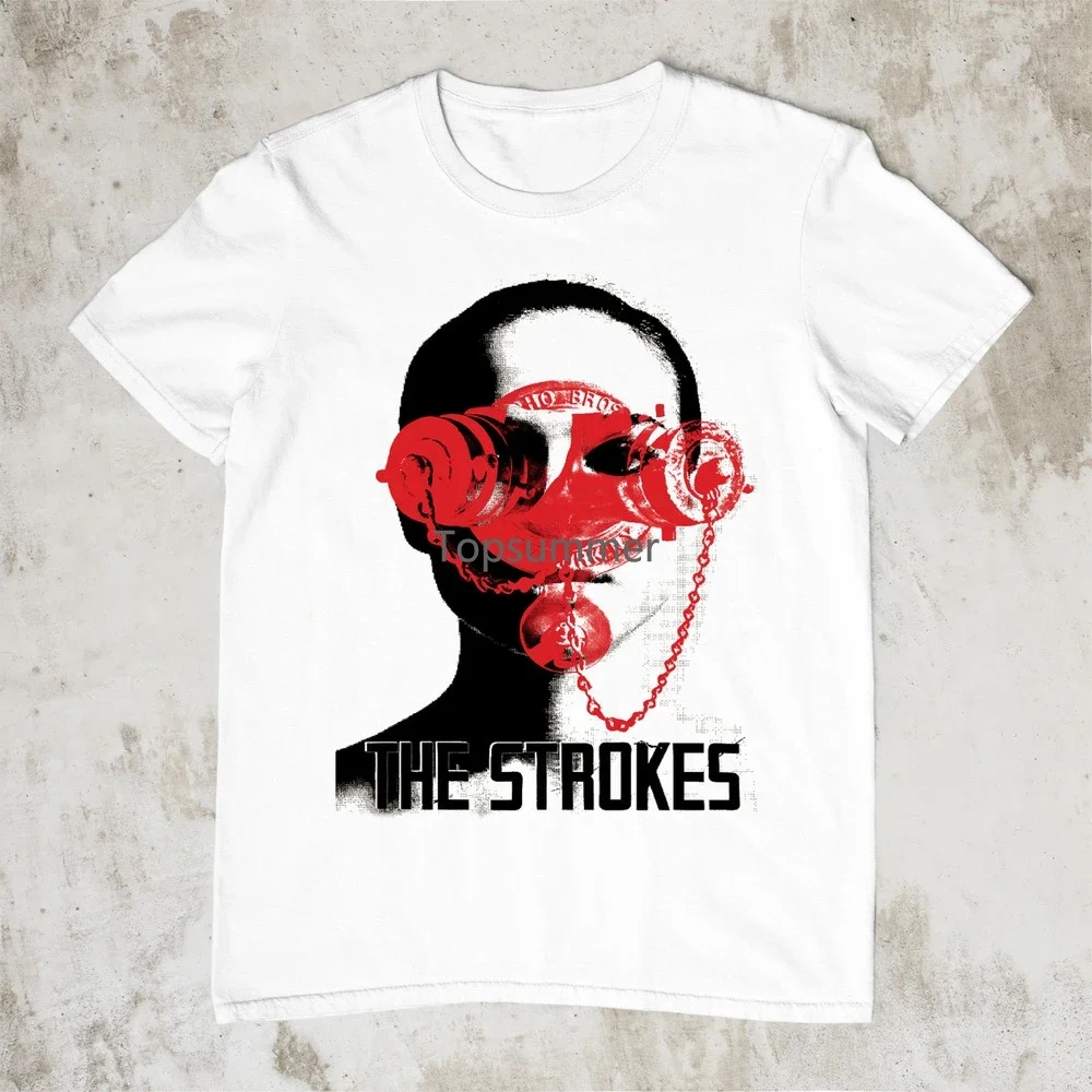 

Rare The Strokes Band Short Sleeve Cotton White All Size Unisex Shirt Ag915