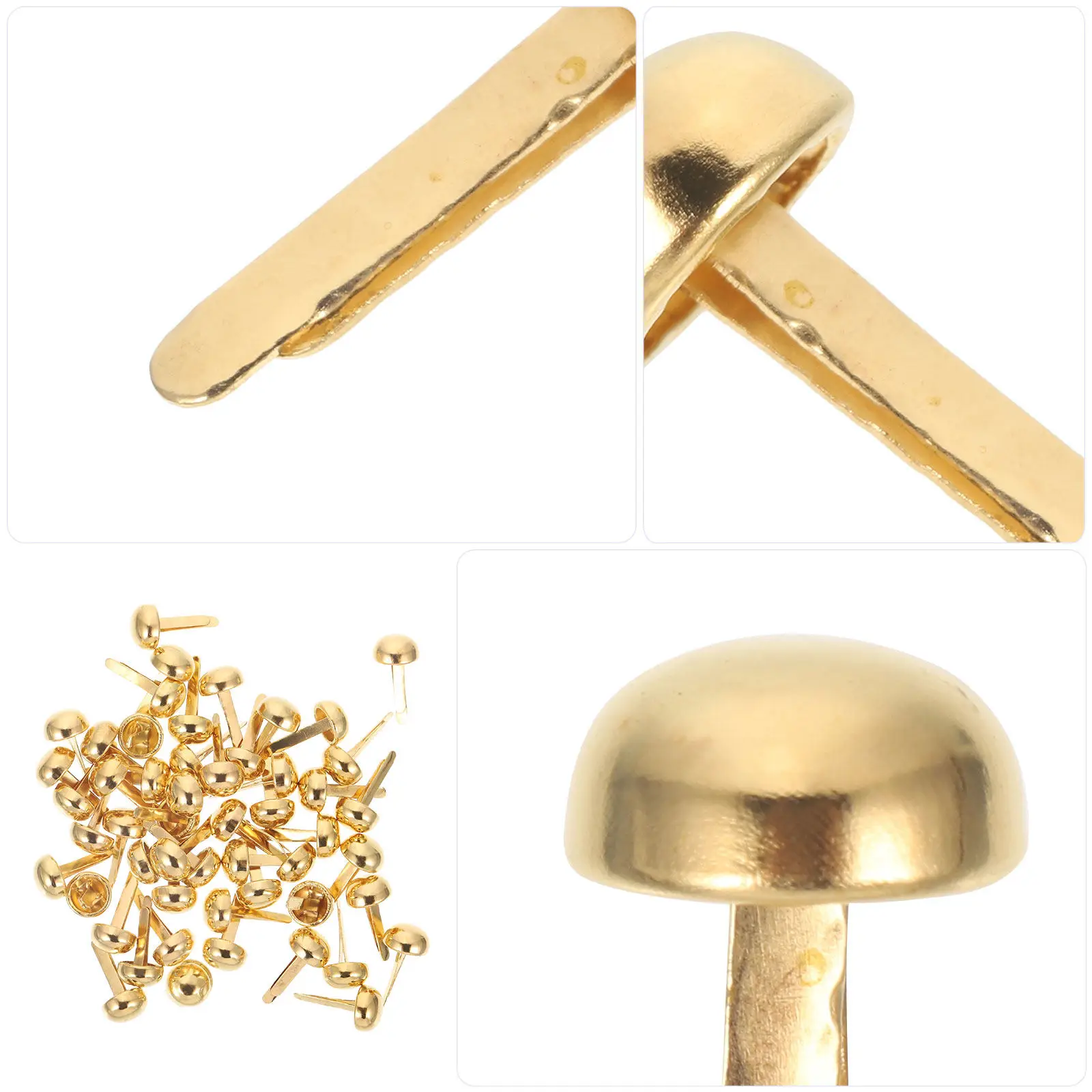 100개 종이 공예용 브래드 장식 못, 스크랩북 카드 DIY 프로젝트용 고정 핀, 종이 공예용 브래드