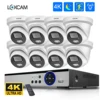 H.265 4K POE CCTV System 8CH 8MP NVR Kit 5MP Metal Indoor Outdoor Color Night Security Audio Camera Video Surveillance Set Xmeye 1