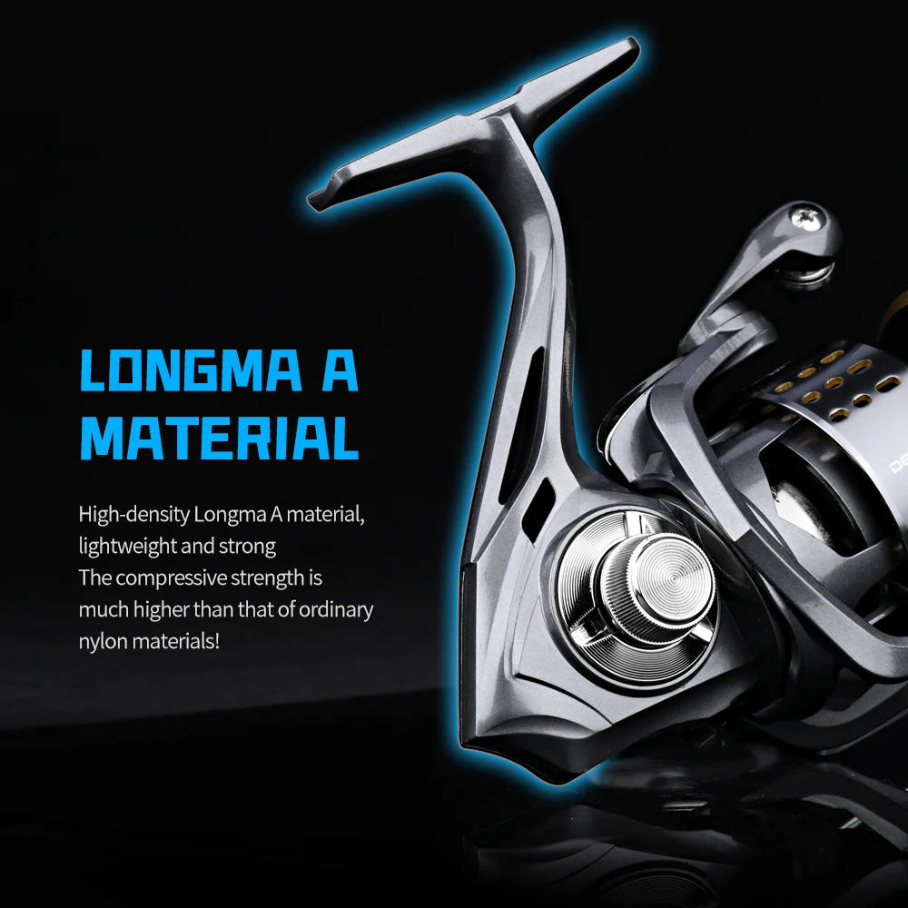 Spinning Fishing Reels Fishing Reels DEUKIO Spinning Reel MAX Drag Power 15KG Speed Ratio 5.2:1 3 + 1BB Bearing No-gap Metal Spool Freshwater Saltwater
