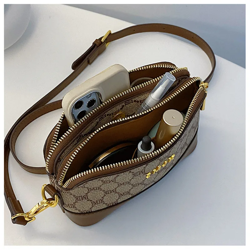 Women's Luxury Handbag New European and American Retro Printed Small Square Bag Versatile Crossbody Shoulder Bag Trendy