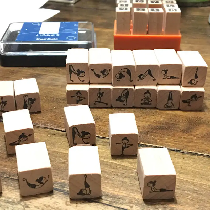 Wooden Stamps Mini Stamp Scrapbooking Daily Life Journaling Supplies Tiny Cute Wooden Stamps