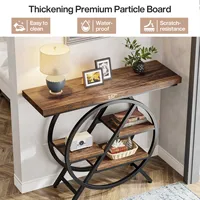Table console Tribesigns, table d'entrée de 39,4 pouces avec plateau épais, table de canapé de couloir étroite industrielle à 4 niveaux 4