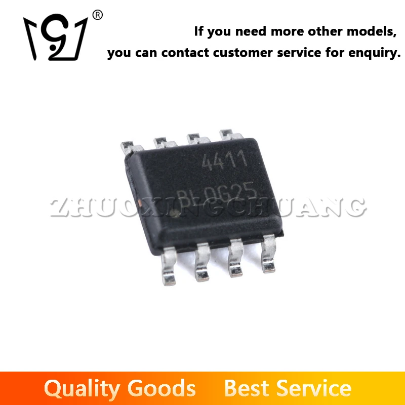 AO4411 SOIC-8, 30V 8A, 4411 MOS FET 칩, 신제품, , 20PC..