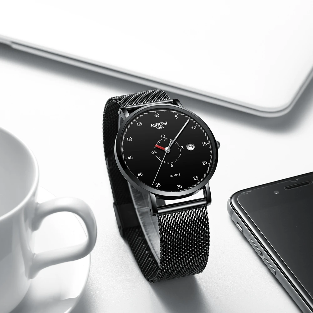 Mens Watches Casual Sport Quartz Watch Men Military Waterproof Ultra Thin Slim Wrist Watch saat_voghion.com