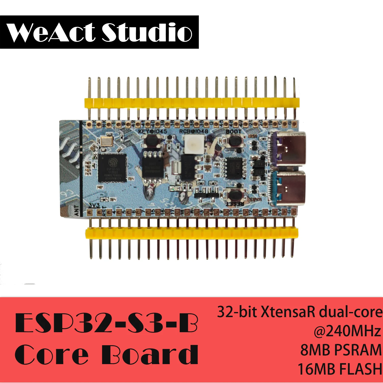 Placa de Desenvolvimento Wi-fi Bluetooth Compatível Ble 5.0 Módulo sem Fio Micropython Malha Esp32-s3-n16r8 - Imagem 3