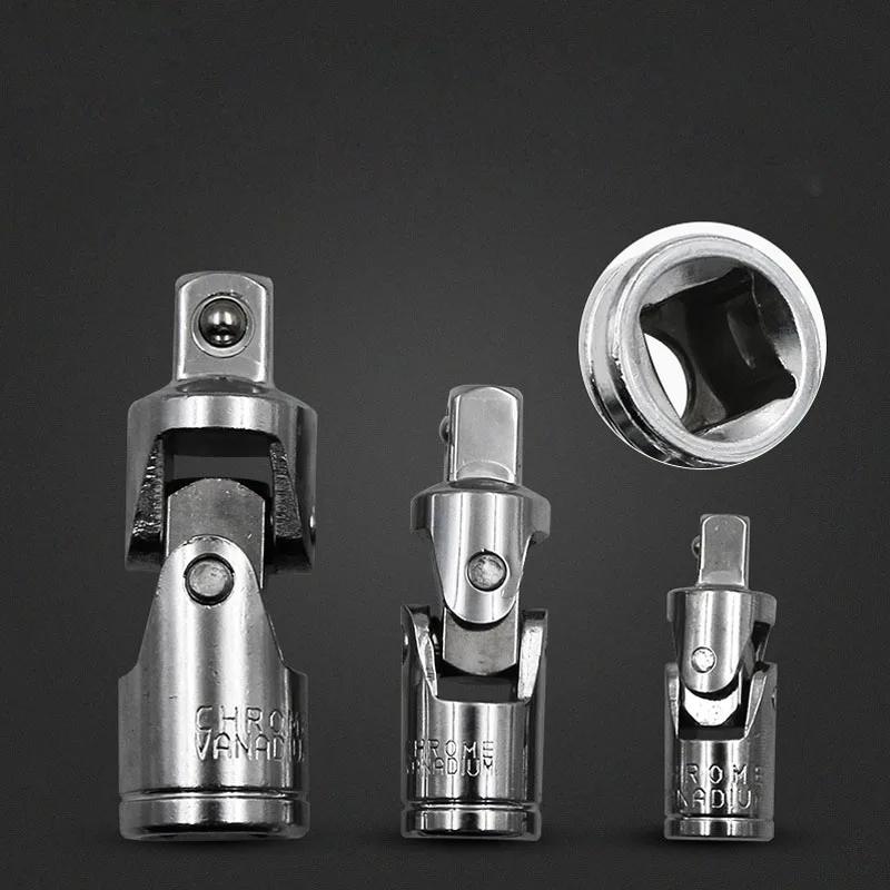 1/4" 3/8" 1/2" Socket Wrench Universal Joint Cr-v Alloy Bendable Adapter Socket Tool Air Impact Wobble Socket Adapter Hand Tool 6
