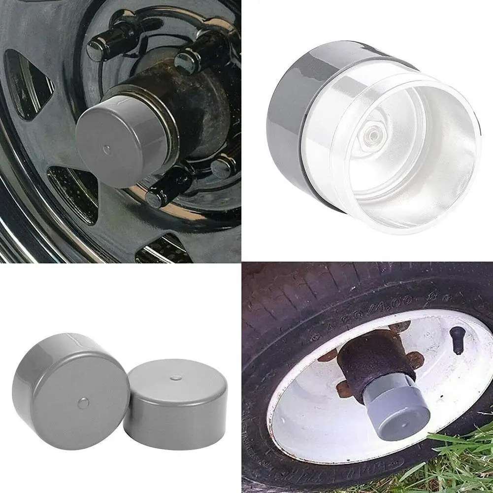 2pcs Rubber Cap Dust Covers Car Wheel Hub Cap Dust Cover Replacement For Trailer Boat 1.98inch Bearing Protector wheel hub covers wheel hub caps
