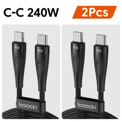 Toocki 240W Fast Charging USB - C to USB - C Cable, 0.25M - 0.25m (2PCS 240W)