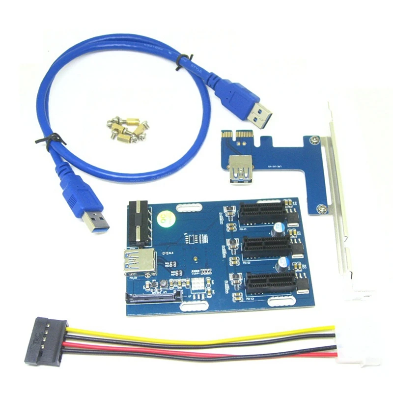 

Pcie 1X до 3 портов PCI-E Райзер-карта PCI-E к Pcie адаптер Усилитель концентратор Расширительная карта для майнинга BTC