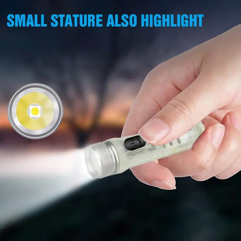 Keychain Lamp Troch Flashlight Lantern Rechargeable Keychain Lamp