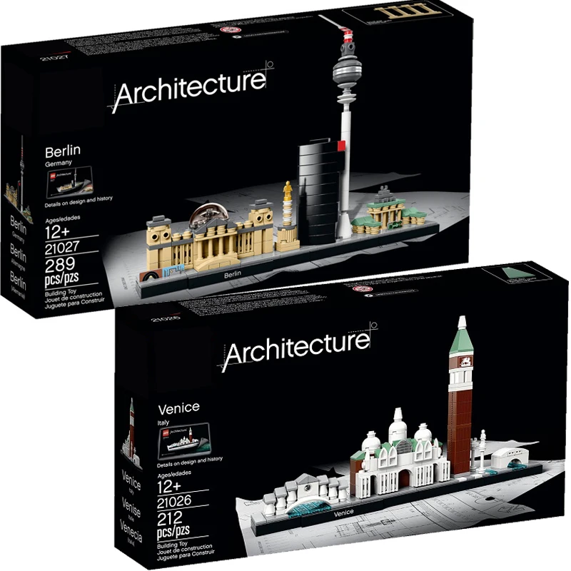 

2023 New Product 21026 Venice 21027 Berlin Architecture Building Blocks Bricks Toys For Adults Kid Art Home Decoration Gift