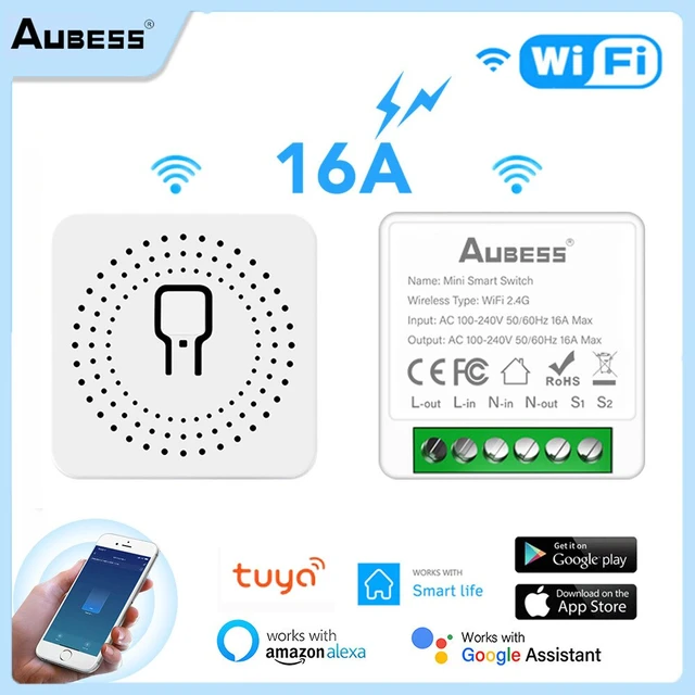 Mini interruptor WiFi compatible Tuya Smart Life con control remoto 😎 