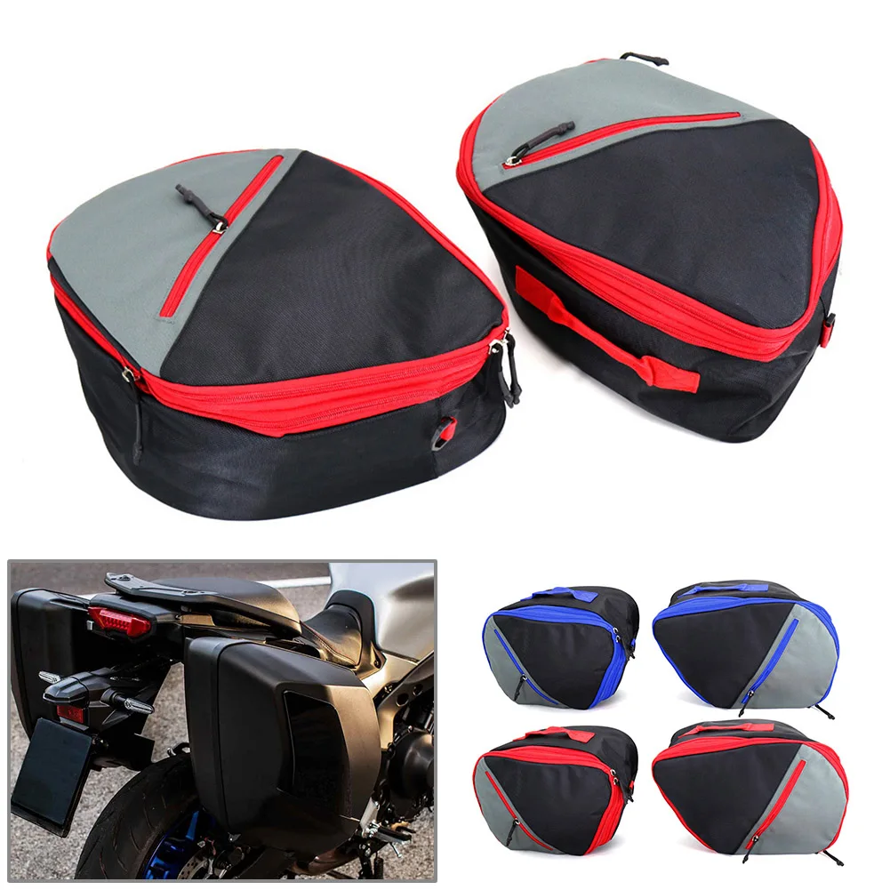 

Blue/Red Motorcycle Liner Inner Luggage Storage Side Bag Left & Right 2Pcs For Yamaha Tracer 9 Tracer 900/GT 2020 2021 2022 2023