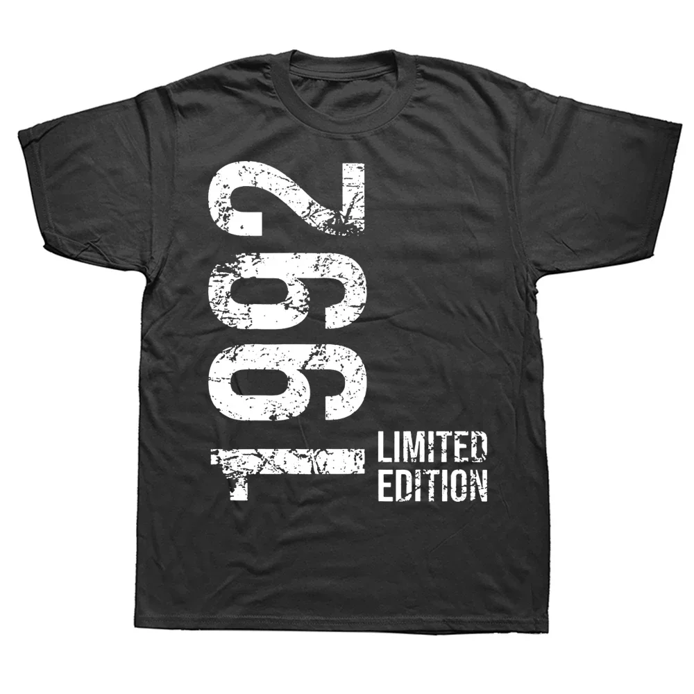 Lustige Geschenke für 34-Jährige, Vintage 1992, limitierte Auflage, Geburtstags-T-Shirts, grafisches Baumwoll-Streetwear-Kurzarm-Sommer-T-Shirt für Herren