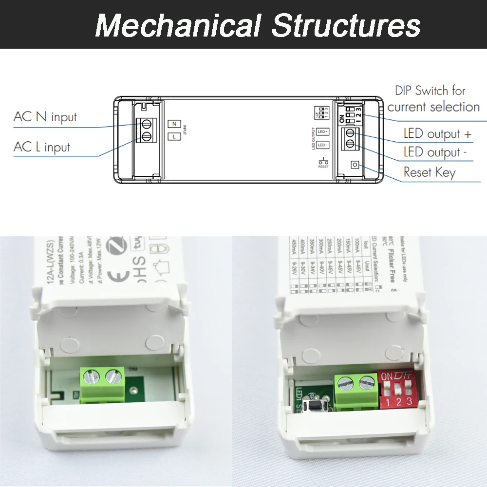 Zigbee 3.0 디밍 가능 LED 드라이버 12Watts 12V 디밍 LED 전원 공급 장치 음성 APP 스마트 제어 통 스포트라이트에 적합