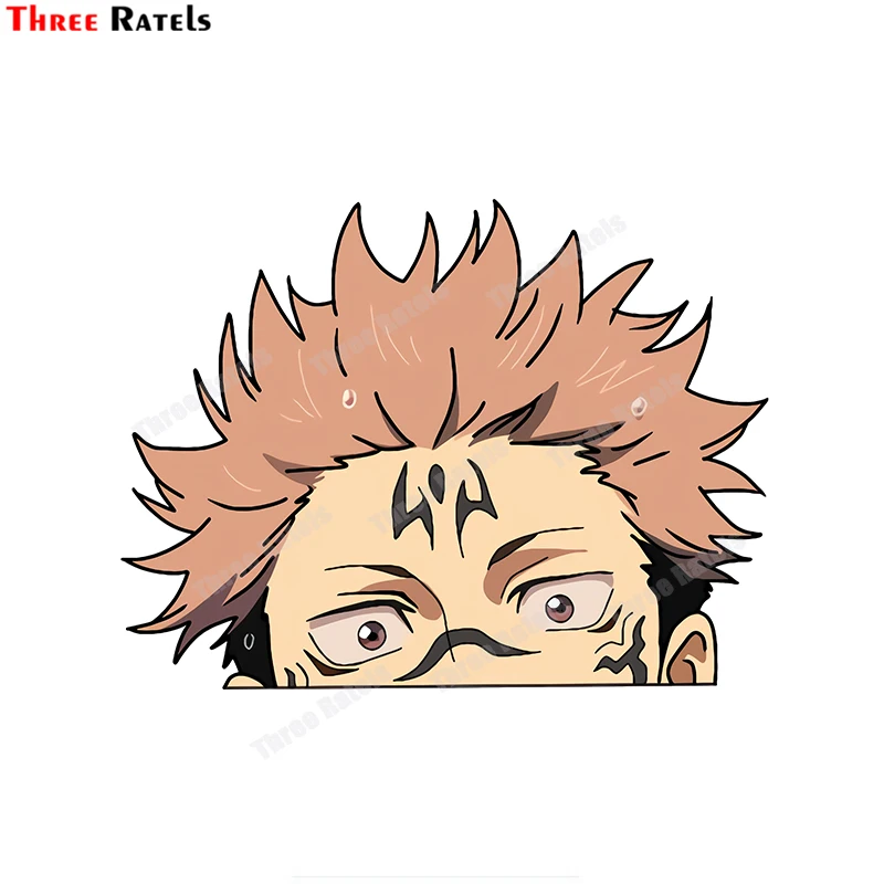 

Three Ratels A959 Jujutsu Kaisen Aukuna Peeker Sticker Funny Car Stickers Laptop Sunscreen Waterproof Decals