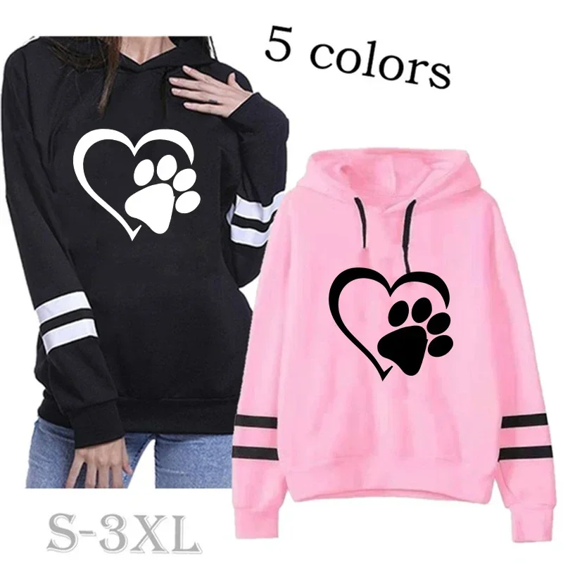 

2024 Women Casual Hoodies Long Sleeves Cartoon Loose Sweatshirts Hooded Pullover Girls Teenagers Classic Cute Tops New Fashion