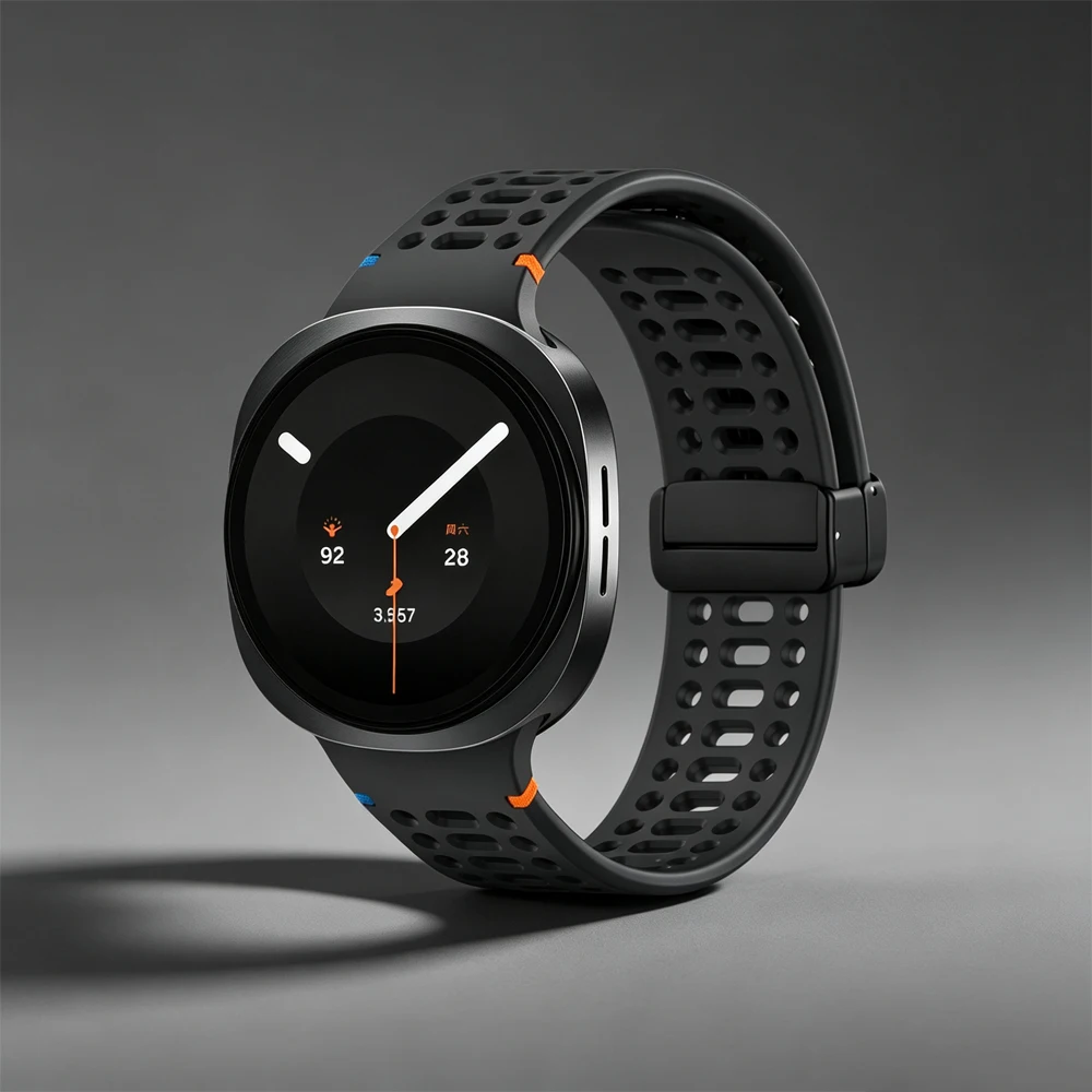 Breathable Silicone Magnetic Watch Strap Bracelet