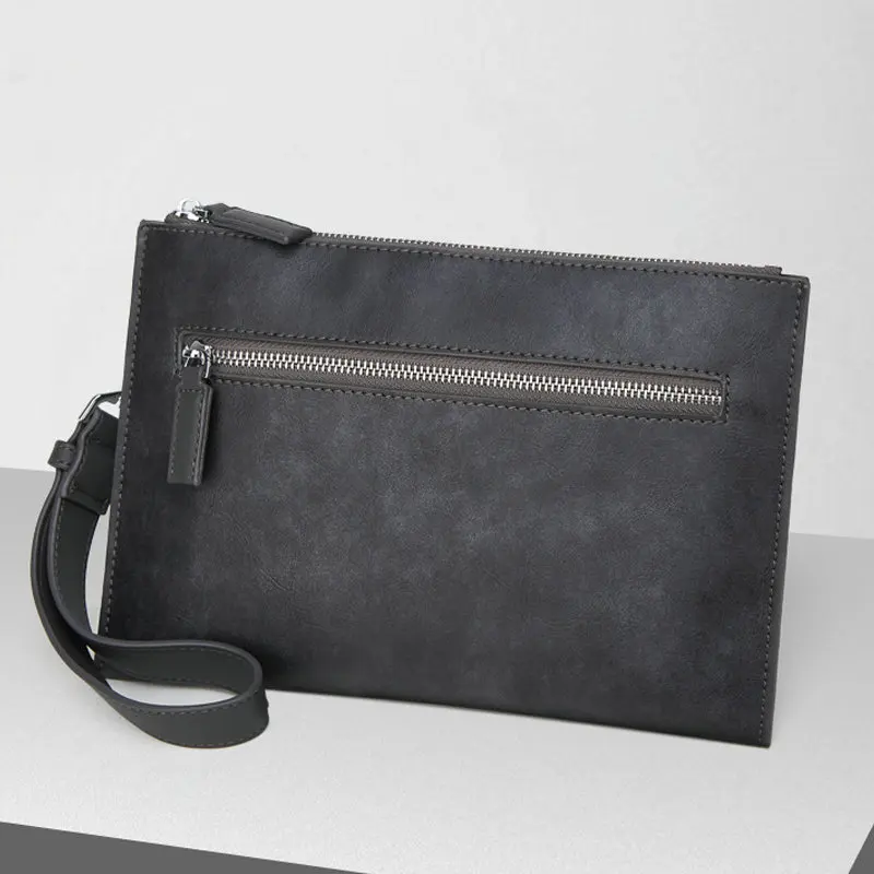 

Large Capacity Men Clutch Bag Envelope Wallet Designer Zipper Purse