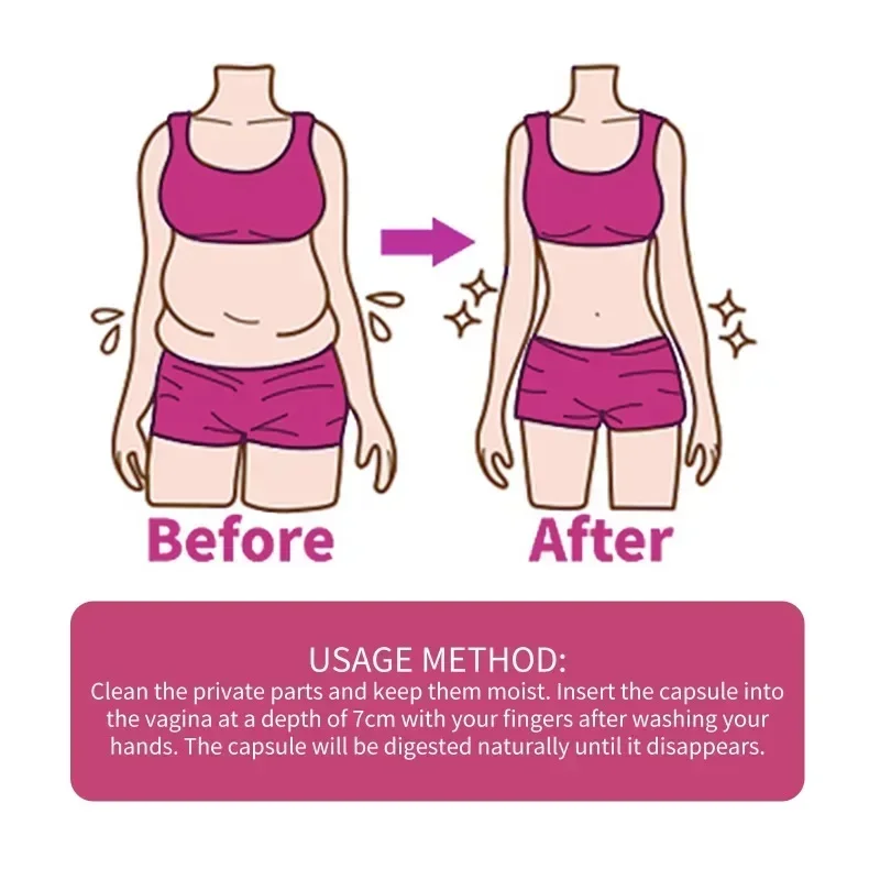 Weight Loss Products Anti-Itch Detox Slimming Capsules Vaginal Tightening Shrink Fat Burning Flat Belly Cleaning Feminine Hygiene Weight Loss Capsule