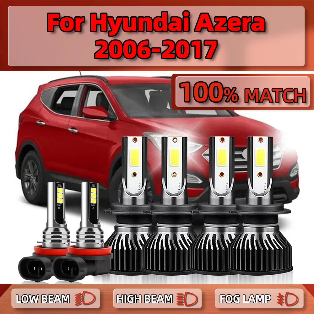 

360W Canbus LED Headlight Bulb 60000LM Auto Lamps 6000K Car Fog Lights For Hyundai Azera 2006-2011 2012 2013 2014 2015 2016 2017