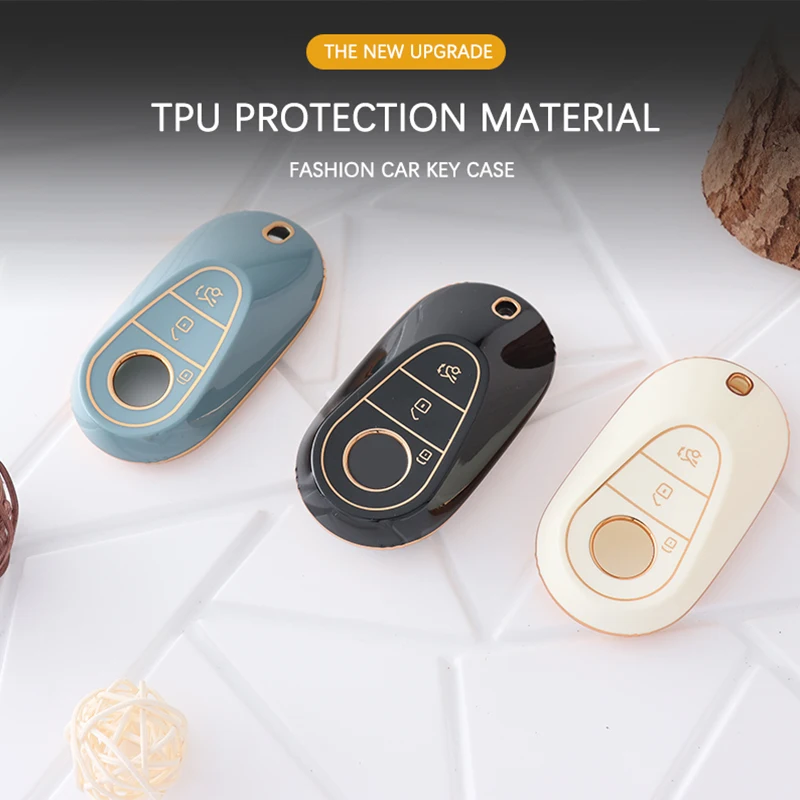 TPU Car Key Case Cover Keyless for Mercedes Benz C S Class W206 W223 S350 C260 C300 S400 S450 S500 Key Protector Shell Fob