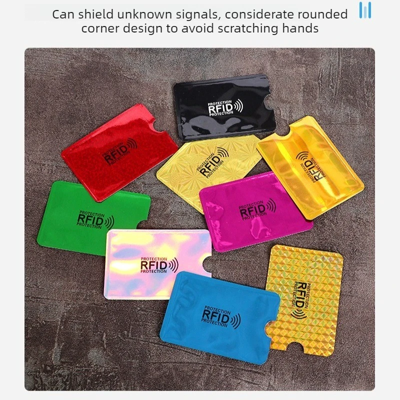 10Pcs 스마트 RFID 은행 카드 홀더 도난 방지 브러시 코팅 종이 알루미늄 호일 카드 슬리브 보호 케이스 Rfid 보호