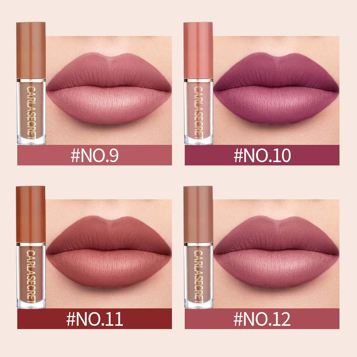 12 color lip gloss lipliner set silky, moisturizing, shiny, long-lasting color rendering makeup set
