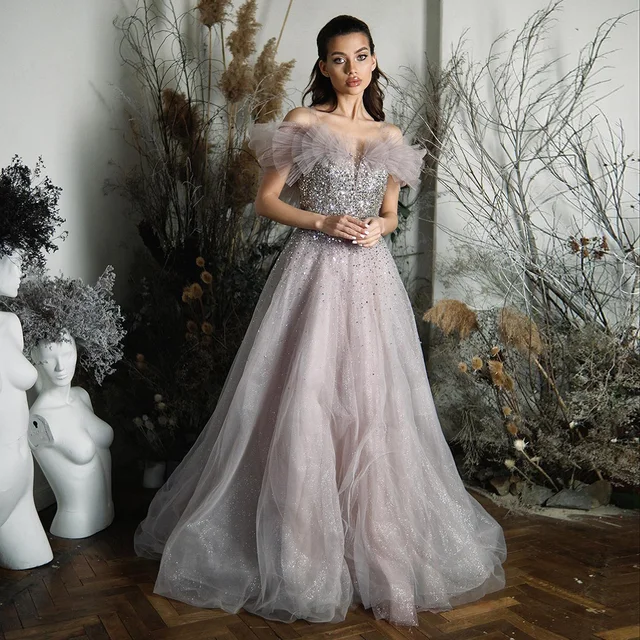 Bling Pink Luxury Dubai Evening Dresses with Belt Elegant Off Shoulder Blue Arabic Women Wedding Party Gowns SCZ002 13