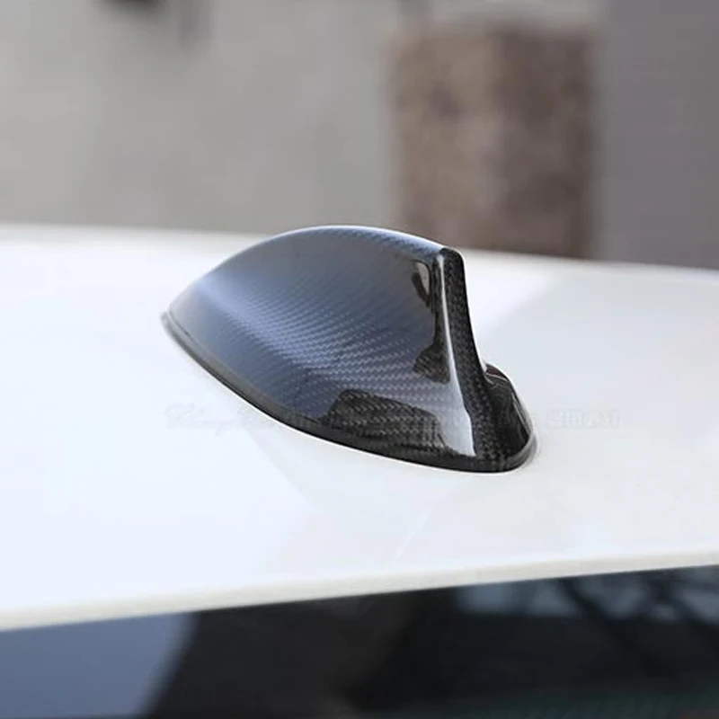 Schwarz Carbon Fiber Shark Fin Antenne Abdeckung Für BMW 3 Serie