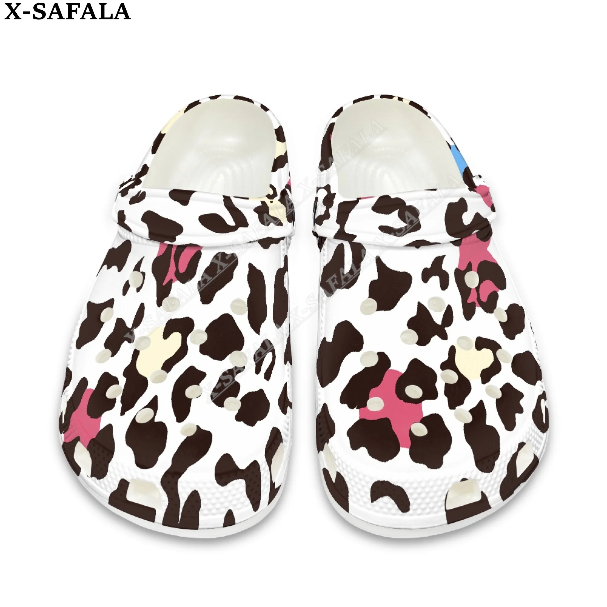 

Cute Cow Funny Pattern Leopard 3D Print Men Women Clogs Slippers Shoes EVA Ligtweight Sandals Summer Beach Outdoor-4