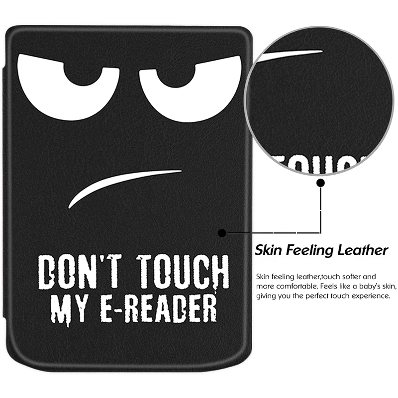 Artistic Style Handmade Soft Leather Magnetic Tablet Protective Shell E-Book Cover Case