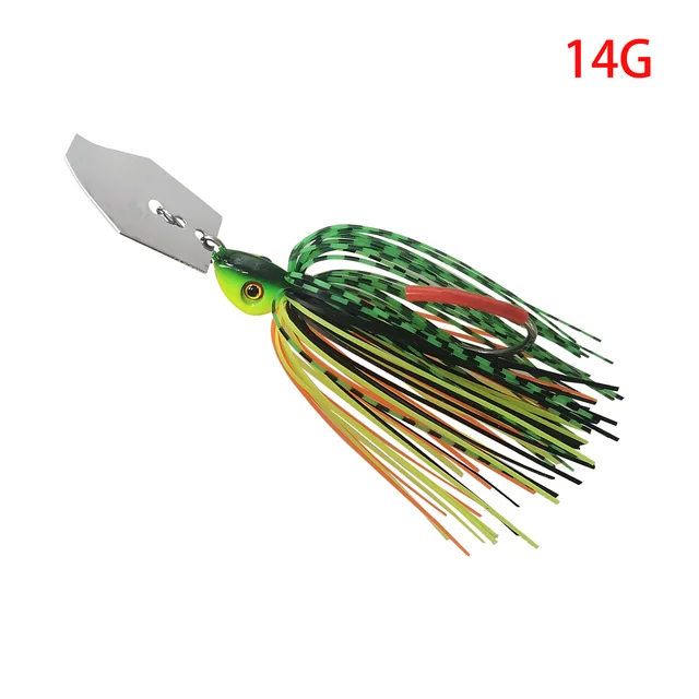 JOHNCOO 9g Metal Bait Spinner Bait Weedless Fishing Lure Buzzbait Wobbler  for Bass Pike Walleye Fish